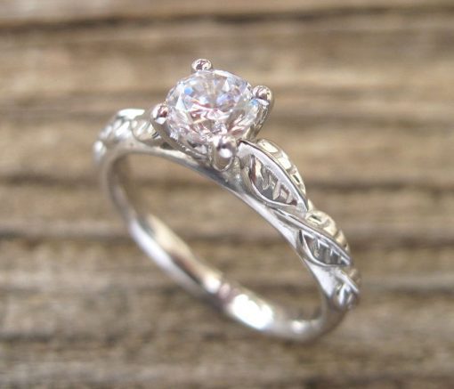 Moissanite Engagement Ring, Moissanite Ring