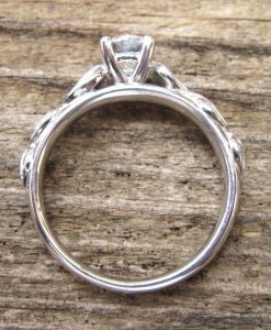 Moissanite Nature Engagement Ring, Rose gold nature engagement ring - Image 8