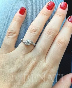 Moissanite Ring, Leaf Ring - Image 4