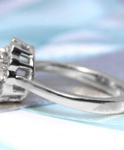 Vintage Style Engagement Ring, Cluster Antique Ring - Image 5