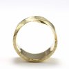 Wide Mens Gold Hammered Mobius Wedding Band, 8 mm Mens Wedding Ring