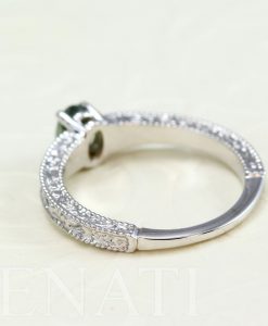 Salt and pepper diamond vintage ring, Antique engagement ring - Image 7