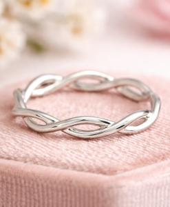 rope white gold ring