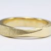 Mobius Wedding Band With Scratched Texture, 4.5mm Mobius Inspired Wedding Ring