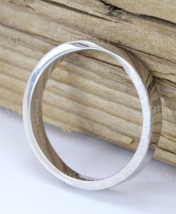 Mobius Wedding Band With Scratched Texture, 4.5mm Mobius Inspired Wedding Ring - Image 11