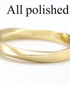 3mm Mobius Wedding Ring, Simple 14k Gold Wedding Ring - Image 3