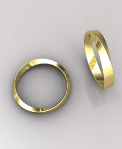 3mm Mobius Wedding Ring, Simple 14k Gold Wedding Ring - Image 5