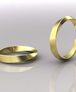 3mm Mobius Wedding Ring, Simple 14k Gold Wedding Ring - Image 7