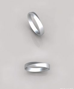 3mm Mobius Wedding Ring, Simple 14k Gold Wedding Ring - Image 8