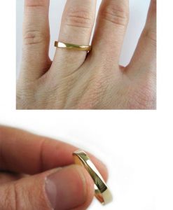 3mm Mobius Wedding Ring, Simple 14k Gold Wedding Ring - Image 9