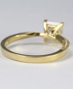 Princess Cut Mobius Engagement Ring, Square Cut Solitaire Engagement Ring - Image 6