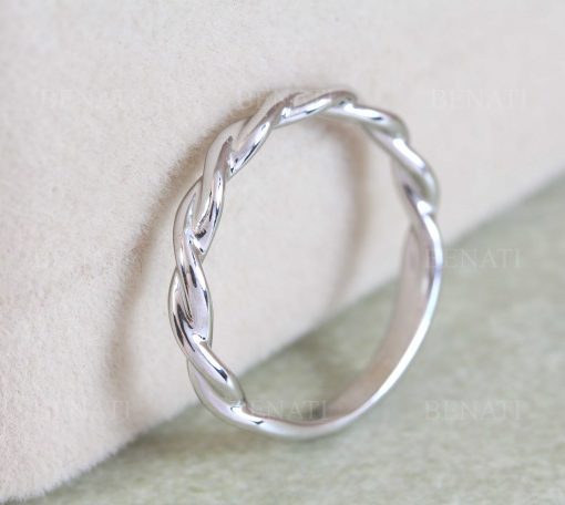 Twisted Rope Wedding Band Infinity Wedding Ring, Wedding Infinity Ring