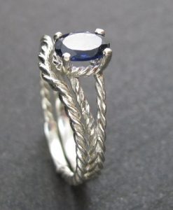 Matching wedding ring for oval engagement ring, Braided rope wedding Ring - Image 3