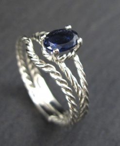 Matching wedding ring for oval engagement ring, Braided rope wedding Ring - Image 5