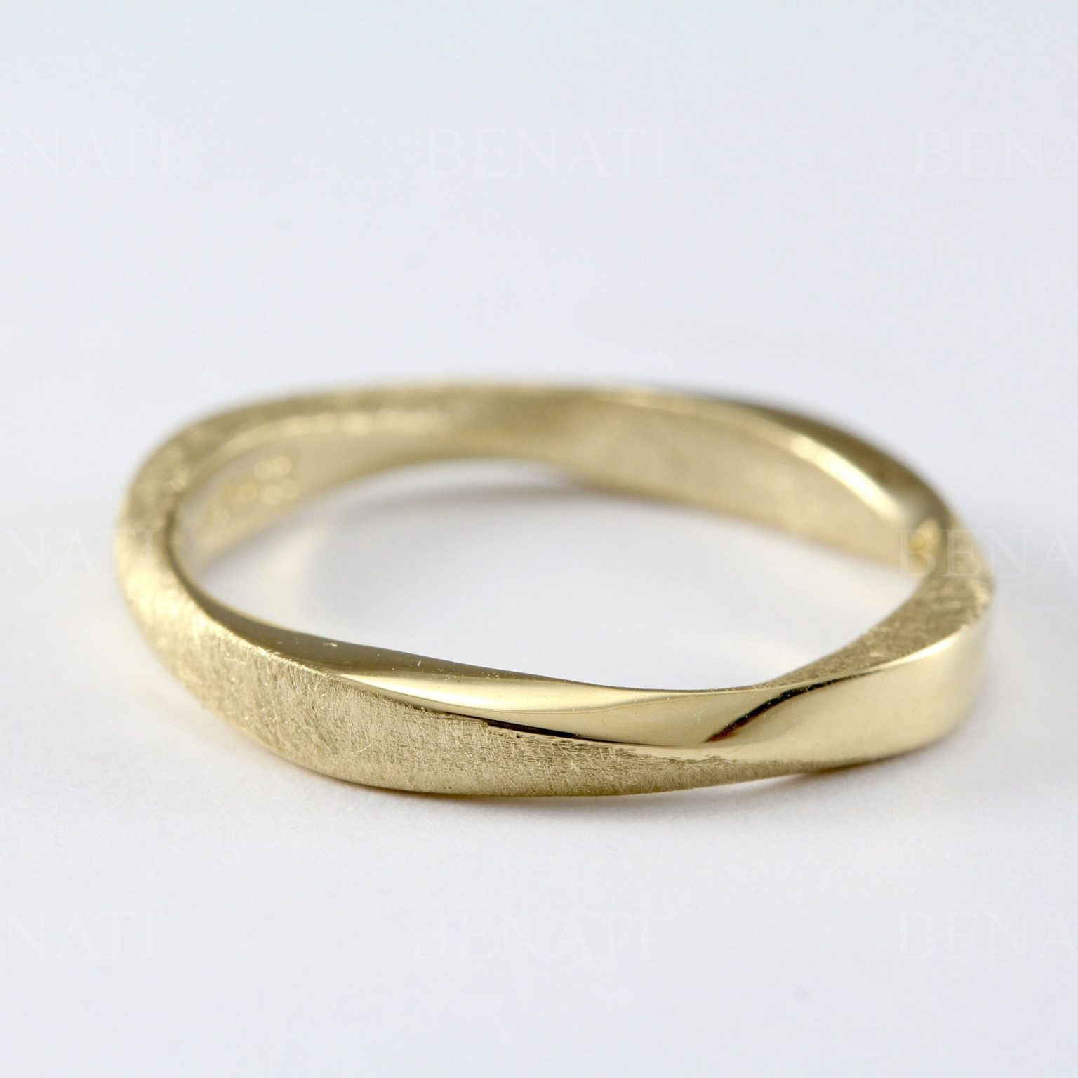 Mobius Wedding Band, Rose Gold Mobius Ring | Benati