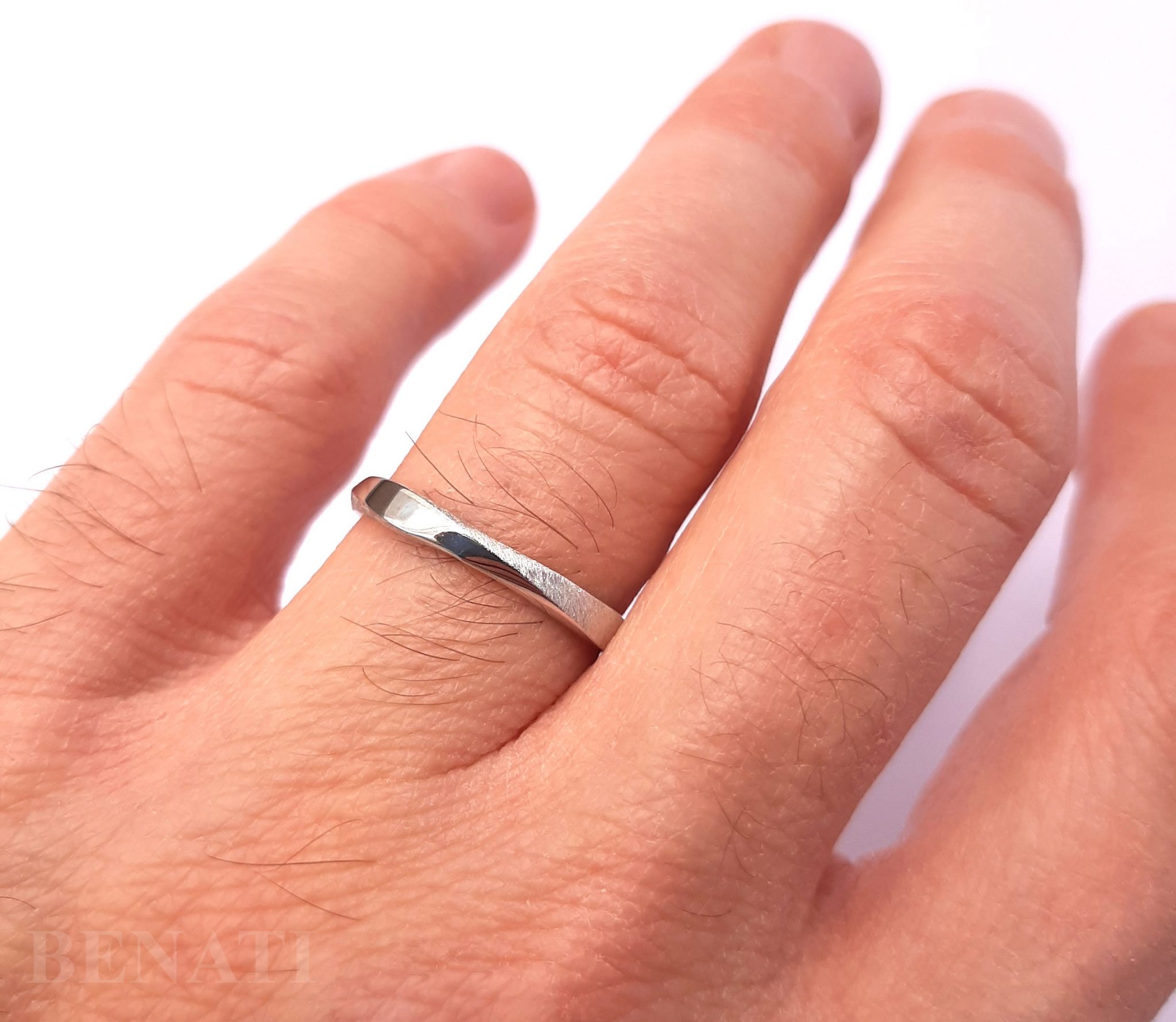 Mobius Wedding Band, Rose Gold Mobius Ring Benati