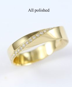 Mobius Diamond Ring, 5mm Diamond Mobius Wedding Ring - Image 6