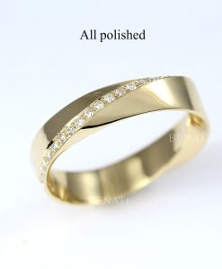 Mobius Diamond Ring, 5mm Diamond Mobius Wedding Ring - Image 7