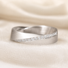 Mobius Diamond Ring, 5mm Diamond Mobius Wedding Ring