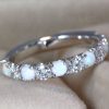 Opal and Diamond Eternity Band, Opal Ring