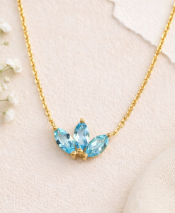 Lotus water lily necklace design, Pendant Flower pendant in solid gold