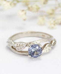 Alexandrite Twig Engagement Ring, Bark Engagement Ring - Image 5