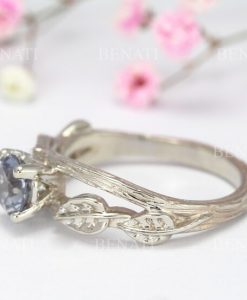 Alexandrite Twig Engagement Ring, Bark Engagement Ring - Image 3
