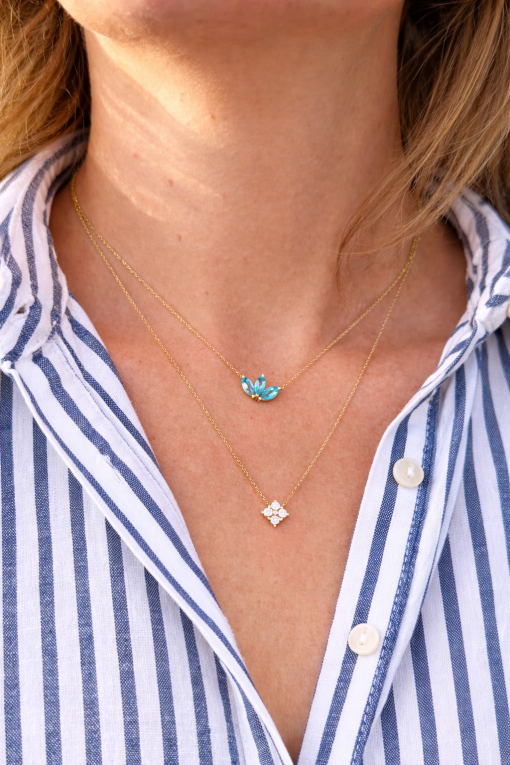 Lotus water lily necklace design, Pendant Flower pendant in solid gold