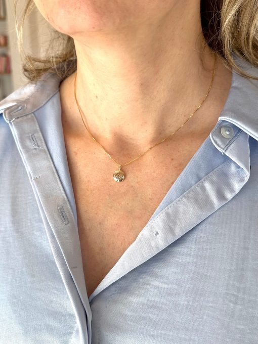 Star Of David Necklace, Magen David Pendant, Dainty 14k Solid Gold Star Of David Charm Jewish Jewelry, Bat Mitzvah Gift For Her