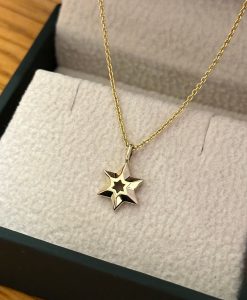 Magen David 14k Gold Pendant, Magen David Necklace, 14k Solid Gold Star Of David Dainty Charm Jewish Jewelry, Bat Mitzvah Gift For Women - Image 4