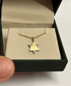 Diamond Magen David Necklace, Magen David Pendant With Diamonds, Star Of David Dainty 14k Solid Gold Jewish Jewelry, Bat Mitzvah Gift - Image 6