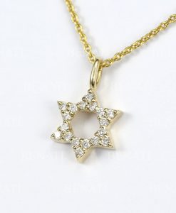 Diamond Star Of David Necklace, Magen David Pendant With Diamonds, Dainty 14k Solid Gold Jewish Jewelry, Bat Mitzvah Gift For Her - Image 2