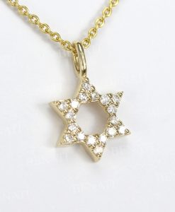 Diamond Star Of David Necklace, Magen David Pendant With Diamonds, Dainty 14k Solid Gold Jewish Jewelry, Bat Mitzvah Gift For Her - Image 7