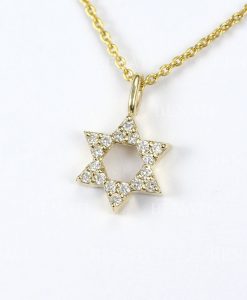 Diamond Star Of David Necklace, Magen David Pendant With Diamonds, Dainty 14k Solid Gold Jewish Jewelry, Bat Mitzvah Gift For Her - Image 8