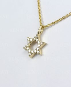 Diamond Star Of David Necklace, Magen David Pendant With Diamonds, Dainty 14k Solid Gold Jewish Jewelry, Bat Mitzvah Gift For Her - Image 9