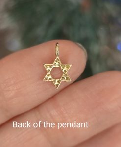 Diamond Star Of David Necklace, Magen David Pendant With Diamonds, Dainty 14k Solid Gold Jewish Jewelry, Bat Mitzvah Gift For Her - Image 10