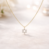 Diamond Star Of David Necklace, Magen David Pendant With Diamonds, Dainty 14k Solid Gold Jewish Jewelry, Bat Mitzvah Gift For Her