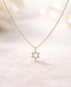 Diamond Star Of David Necklace, Magen David Pendant With Diamonds, Dainty 14k Solid Gold Jewish Jewelry, Bat Mitzvah Gift For Her - Image 11