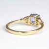 Vintage sapphire cluster engagement ring, Solid gold 14k 18k floral sapphire ring, Antique rose gold ring, Nature inspired leaf ring