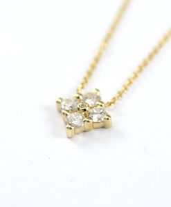 Diamond 14k Gold Classic Necklace, Dainty Diamond Necklace, Moissanite Necklace - Image 7