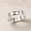 Mobius Mens Wedding Band, 5mm Mobius Inspired Wedding Ring, Minimalist Wedding Band For Man