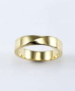 Mobius Mens Wedding Band, 5mm Mobius Inspired Wedding Ring, Minimalist Wedding Band For Man - Image 6