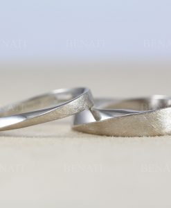 Mobius Wedding Ring Set, His And Hers Wedding Rings Set, Twisted Wedding Band Set - Image 10