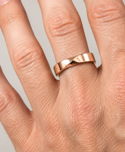 Mobius Mens Wedding Band, 5mm Mobius Inspired Wedding Ring, Minimalist Wedding Band For Man - Image 9
