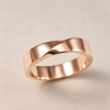 Mobius Mens Wedding Band, 5mm Mobius Inspired Wedding Ring, Minimalist Wedding Band For Man
