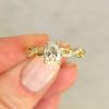 Pear Diamond Infinity Love Engagement Ring, Infinity Engagement Ring, Braided Rope Diamond Engagement Ring, Infinity Yellow Gold Ring