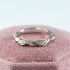 Leaf twig vintage antique wedding band, Mobius Wedding ring, Profile Mobius Ring In 14k White Gold, Mobius Wedding band, filigree