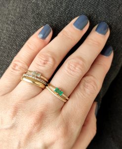Emerald Baguette Cut 14k Solid Gold Ring, Rectangle Ring, Engagement Ring, Emerald Cut Ring, Gift for Her, Dainty Ring, Minimalist Ring - Image 7