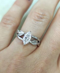 Marquise engagement ring