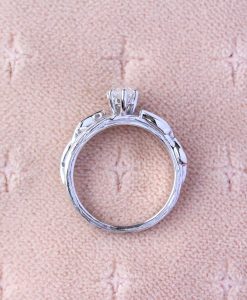 1 CT Marquise Engagement Ring, Bark Nature Inspired Engagement Ring, Twig Alternative Elvish Ring - Image 5